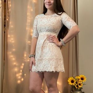 Lace white dress